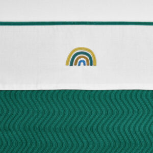 Ledikantlaken Regenboog blauw/groen 100 x 150 cm.